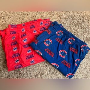 Chicago Cubs MLB PJ pajama lounge pants 2xl XXL lot of 2 pairs red & blue